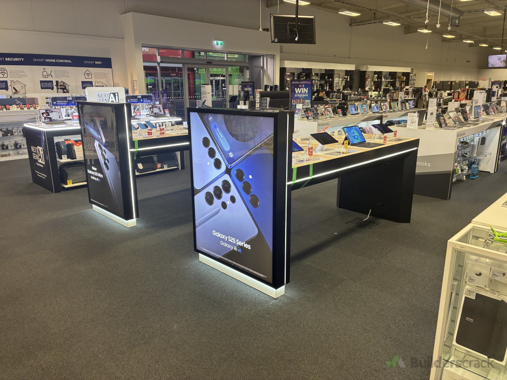 Repair, arrange freight and install Samsung display benches
