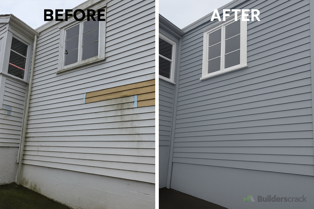 Before, after, Weatherboard only can professional