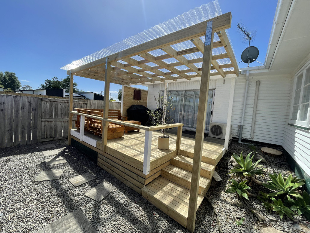 Deck extension/pergola