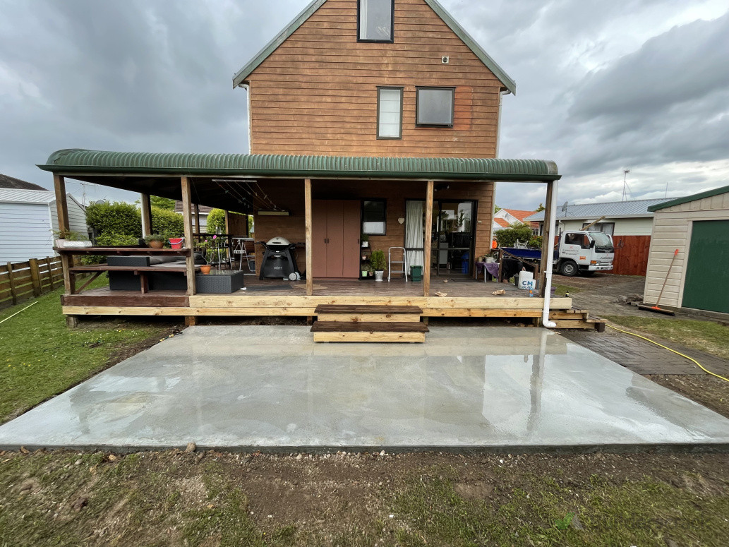 Concrete patio/ steps