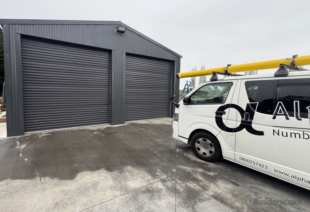 'Series A' Domestic Roller door in Ironsand with Auto Opener