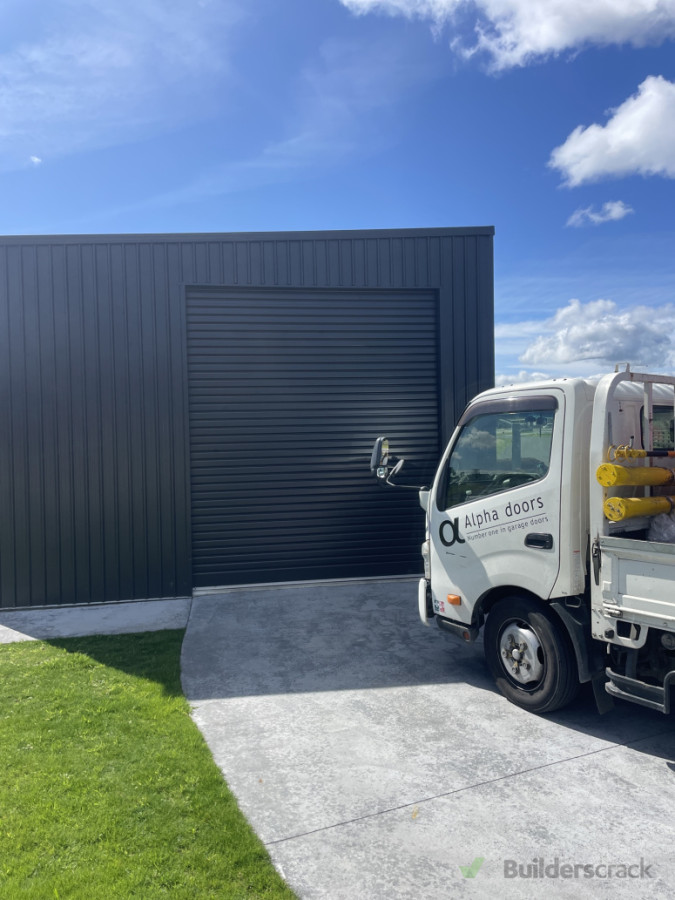 'Series B' Commercial Roller Door in Ebony with Chain Drive