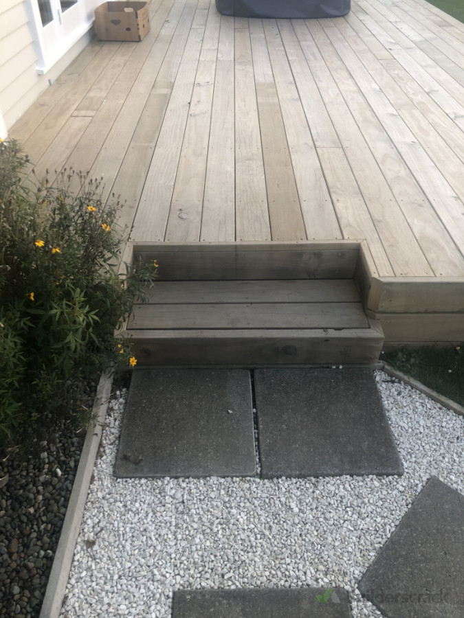 Jack installed a lovely new deck and french doors to enhance a property