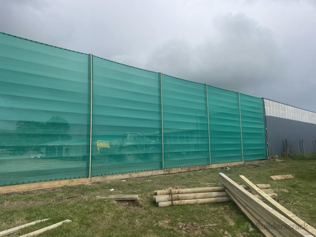 AJ's completed wind break fence for a  horticultural enterprise.