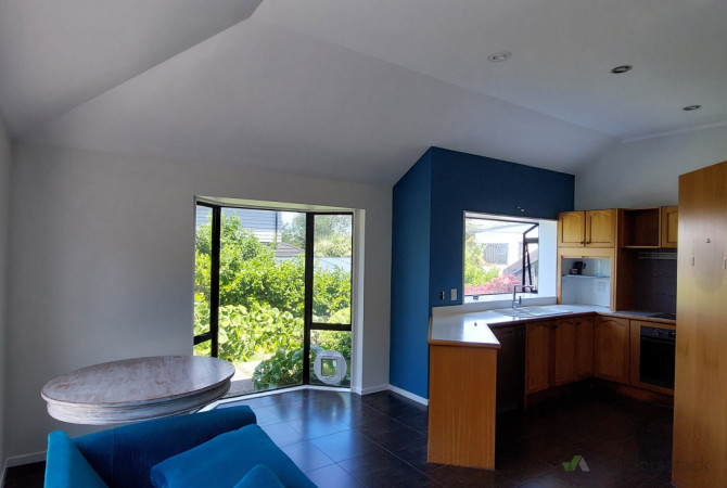 Kitchen and feature wall