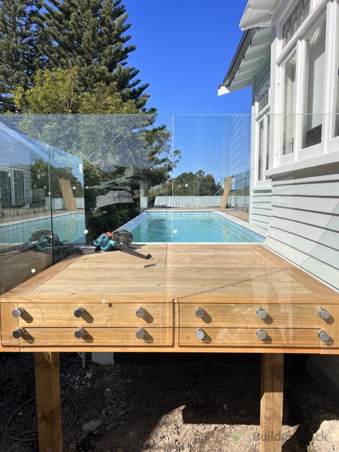 New concrete pool and deck