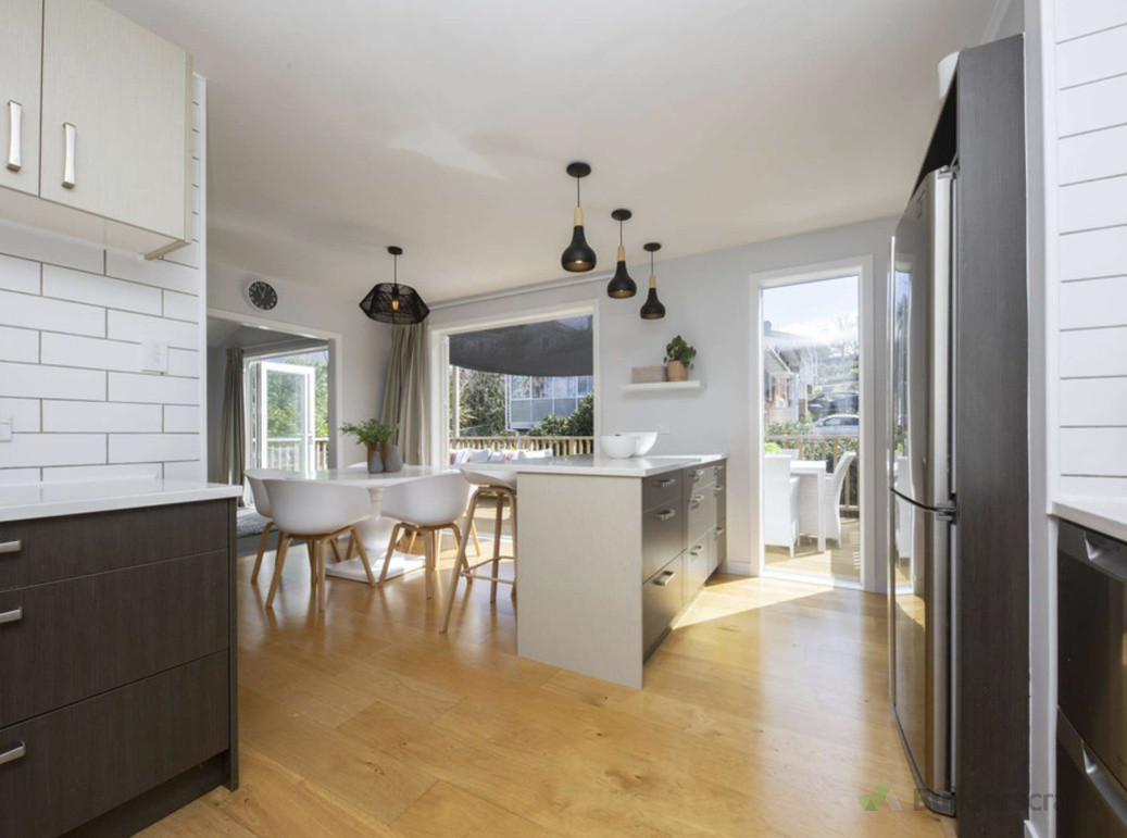 Wall removed to open kitchen up