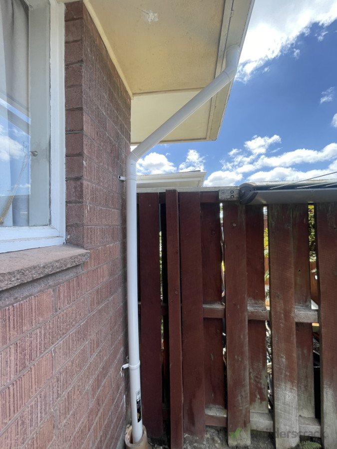 Replace with brand new PVC gutter pipe.