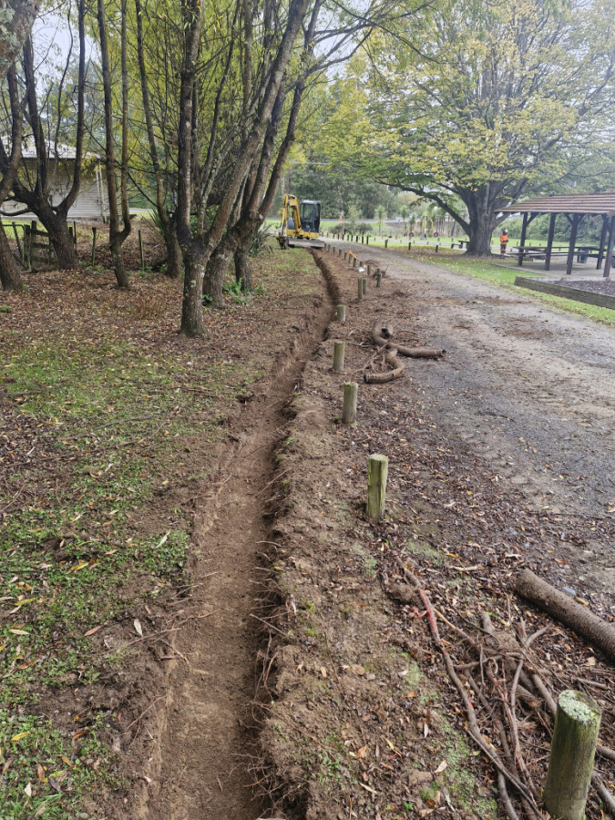 New sub soil drain going in.