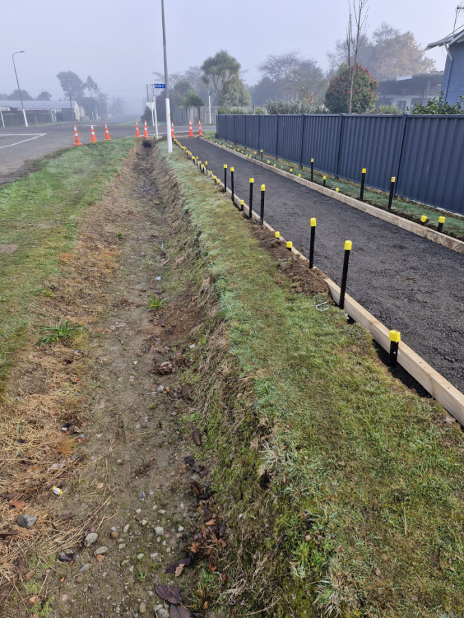 Footpath prep. Ready for concrete.