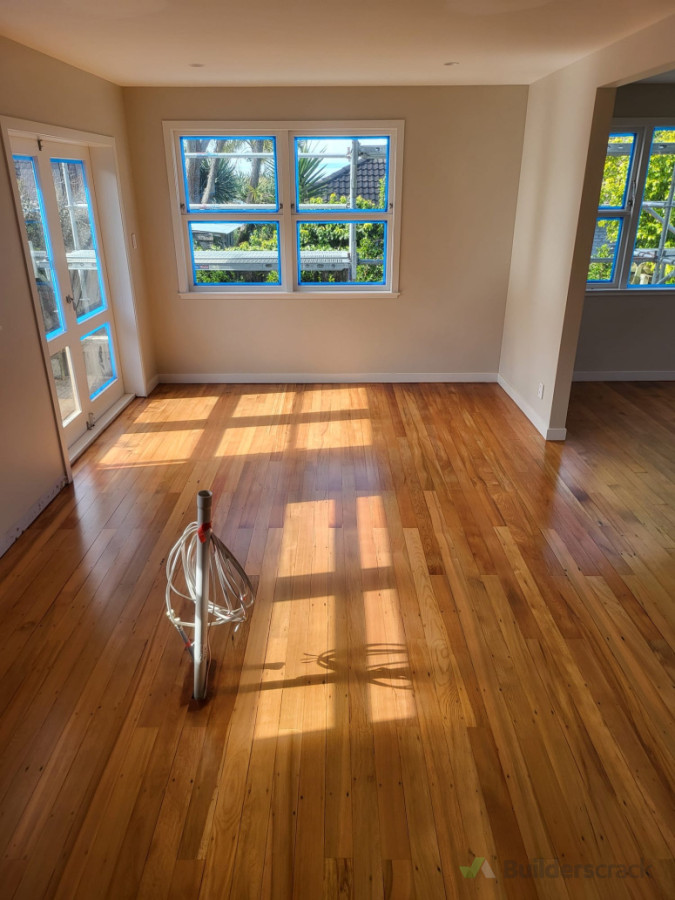 We completed patch repairs on this floor, along with a sand and poly to bring it back to life!