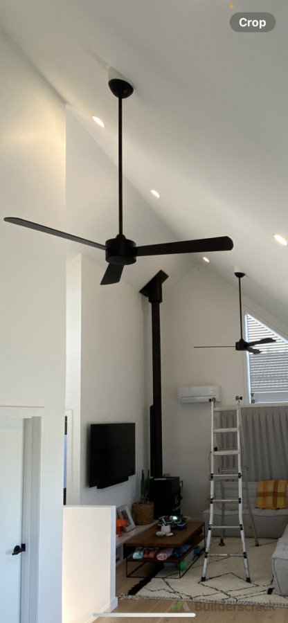 2x Ceiling Fans - Sloped Ceiling