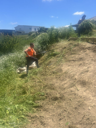 The boss on the rake  half way done