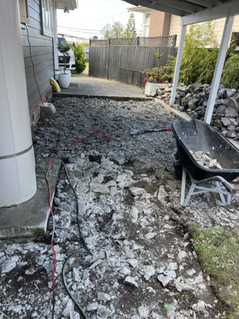 Concrete removed