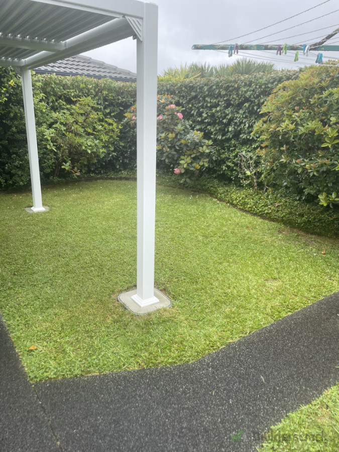 A small hedge & lawn i maintain.