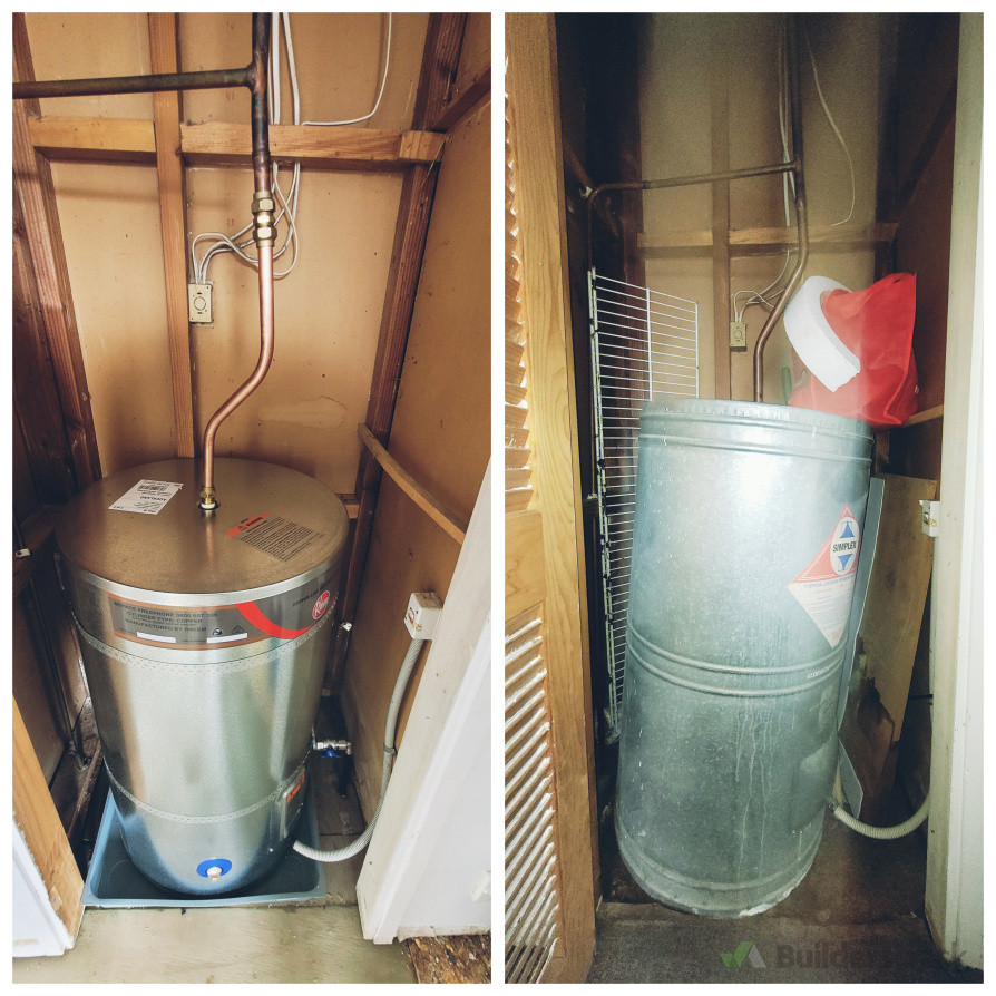 Replace rotten flooring & install new HWC