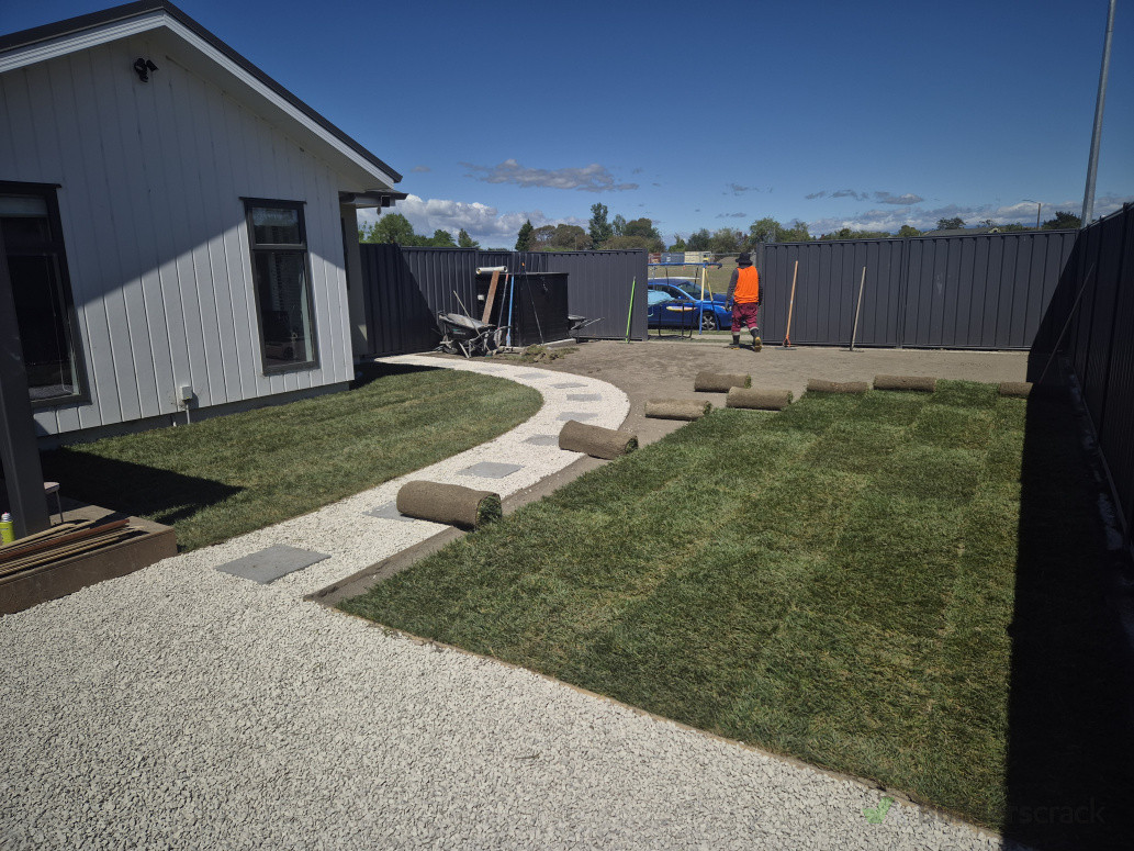 New build, Modern landscape