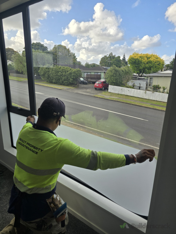 window tinting white frost installation