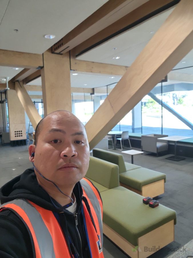 AUT Osmo Oil application on timber beams, braces and columns