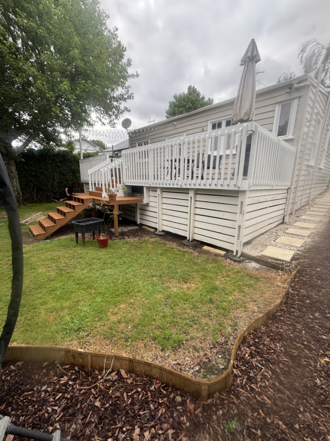 Rotten deck structure rebuild - before