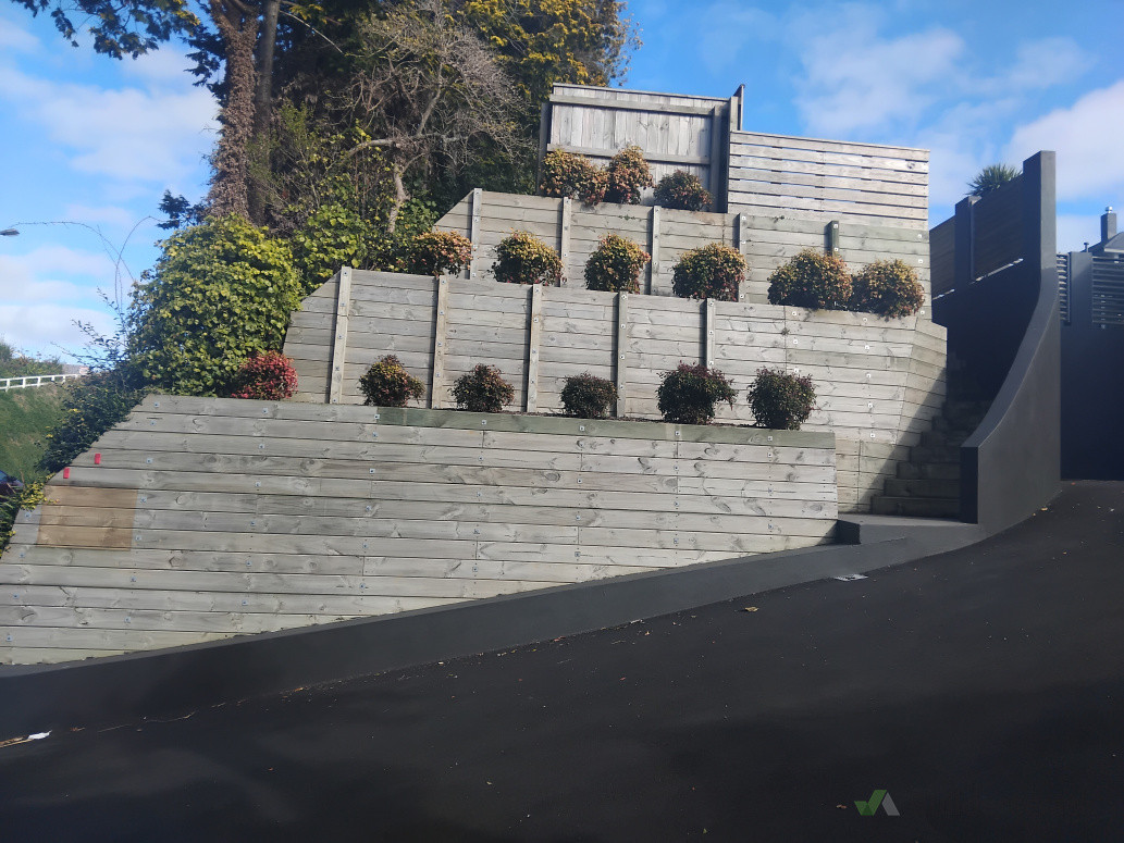 Retaining stairs fencing Devon st west