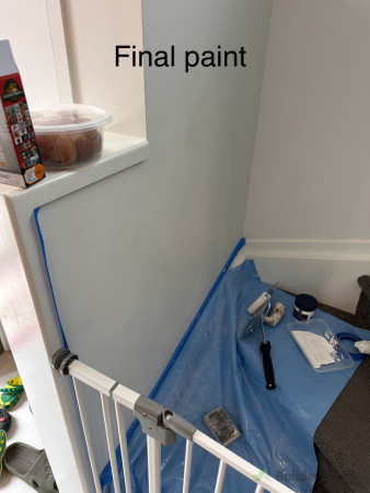 Adding tape just to making sure tidy and not to touch other colors