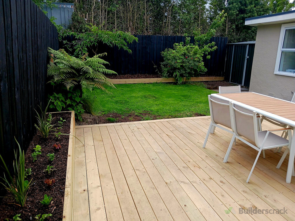Built deck and planter boxes