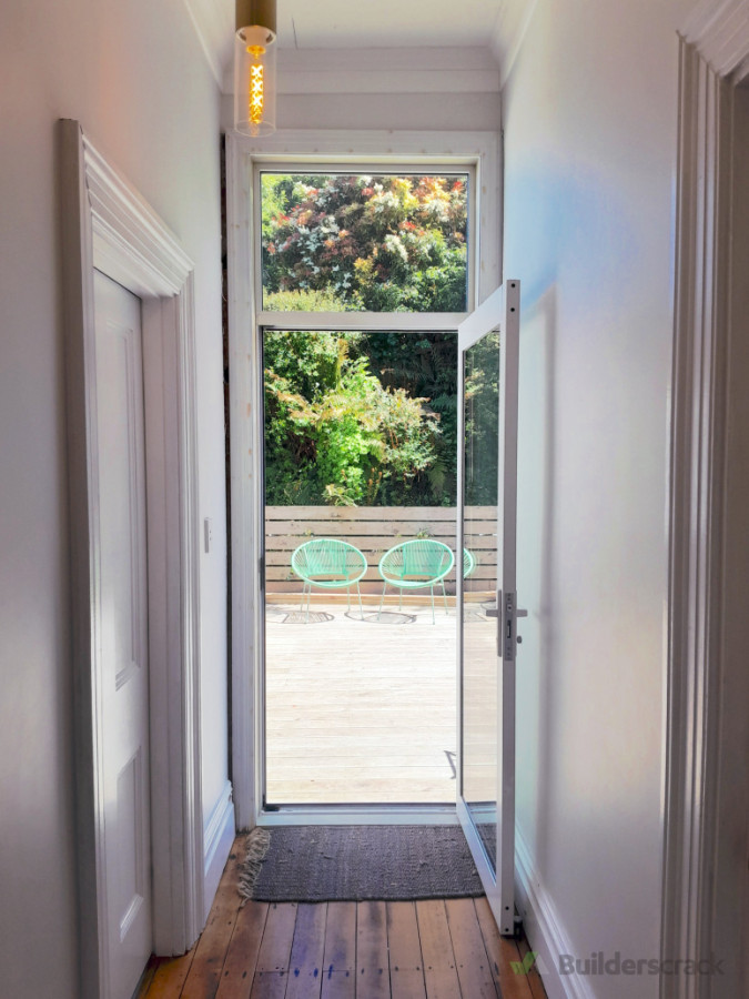 Installed double-glazed door.