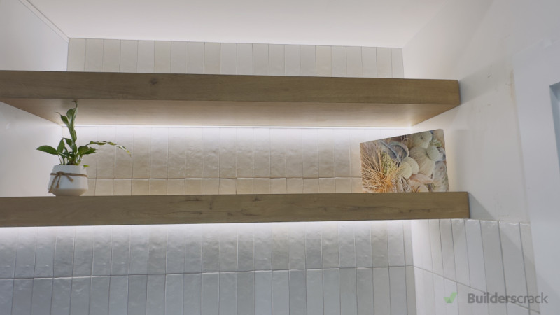 Floating shelves with Led lighting