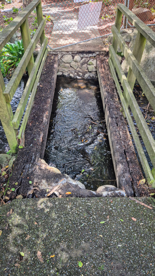 Bridge being demolished