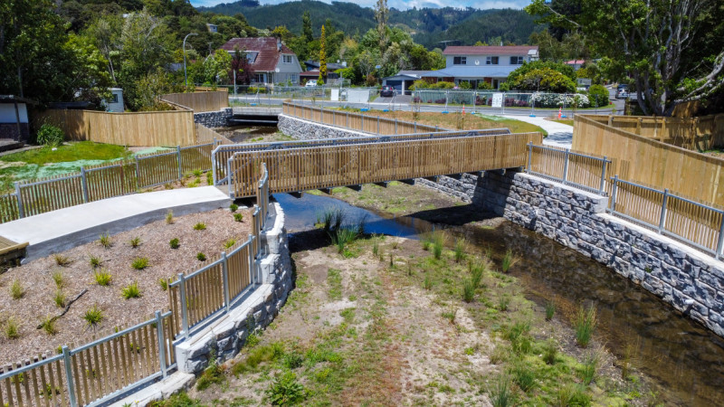 Finished product with the stream running at low flow