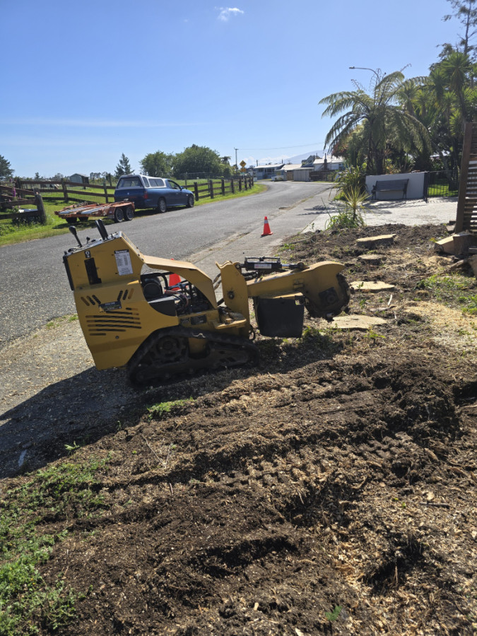 Stump grinding for new fence