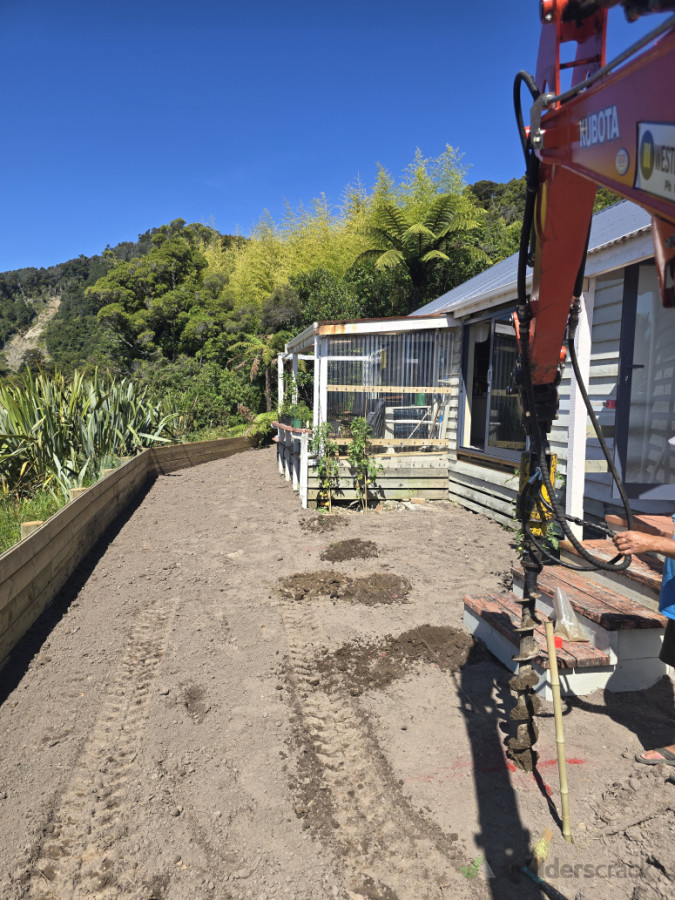 New lawn and foundation pilot holes