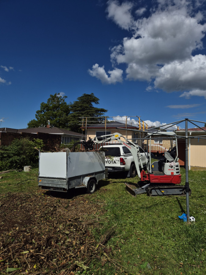 We have our own 1.8t digger that we hire out with an operator.