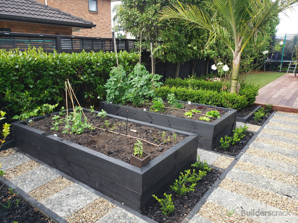 Custom veggie beds and pavers