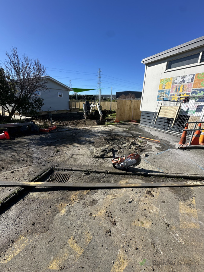 Before: Cracked & damaged concrete