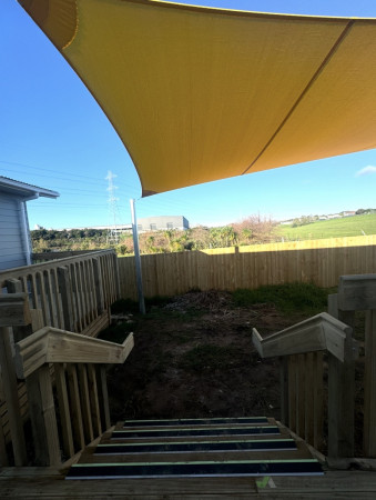 Before: staircase prior to gate installation