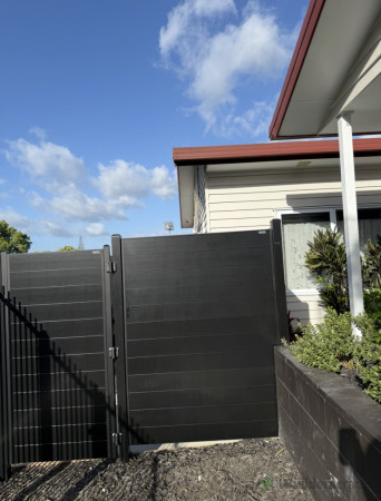 After: New aluminium fence