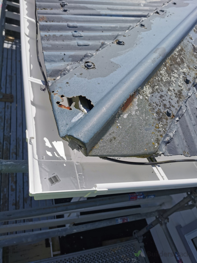 Fixing weather damage gutters