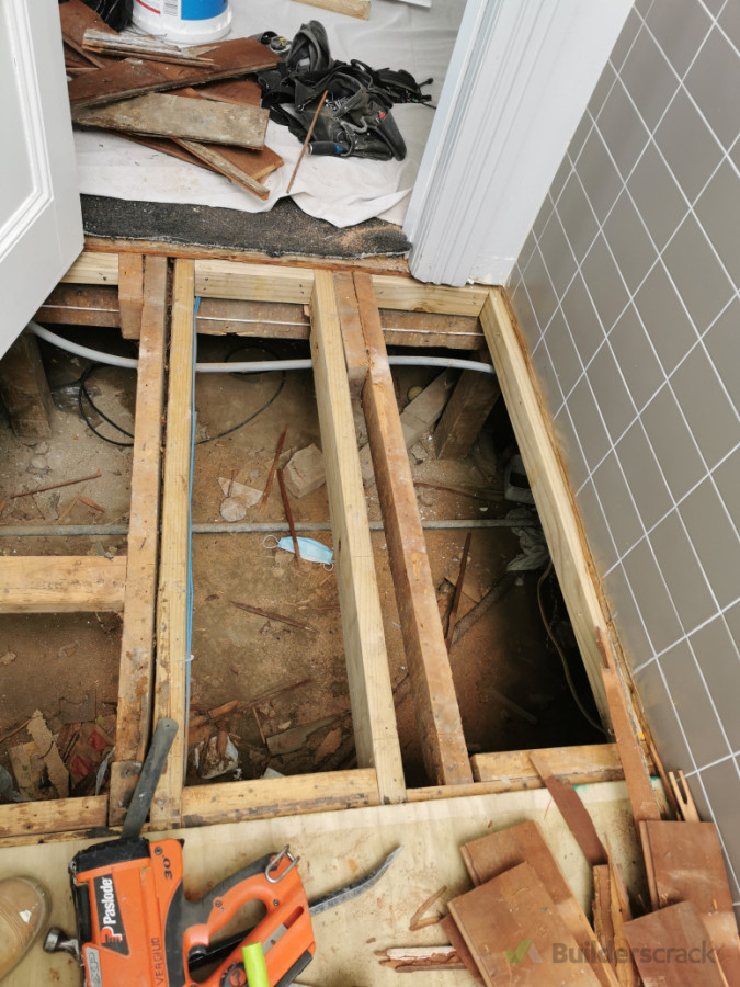 Replacing water damage floor