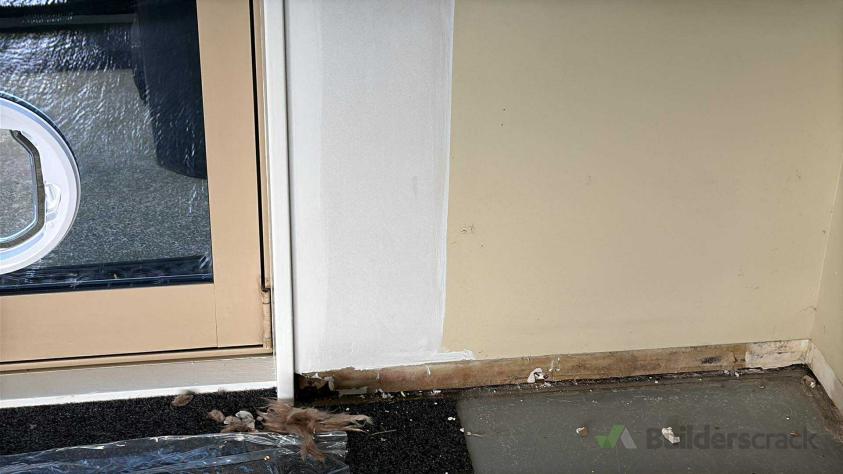Wall repair - baseboard and gib replacement (#1210469) | Builderscrack