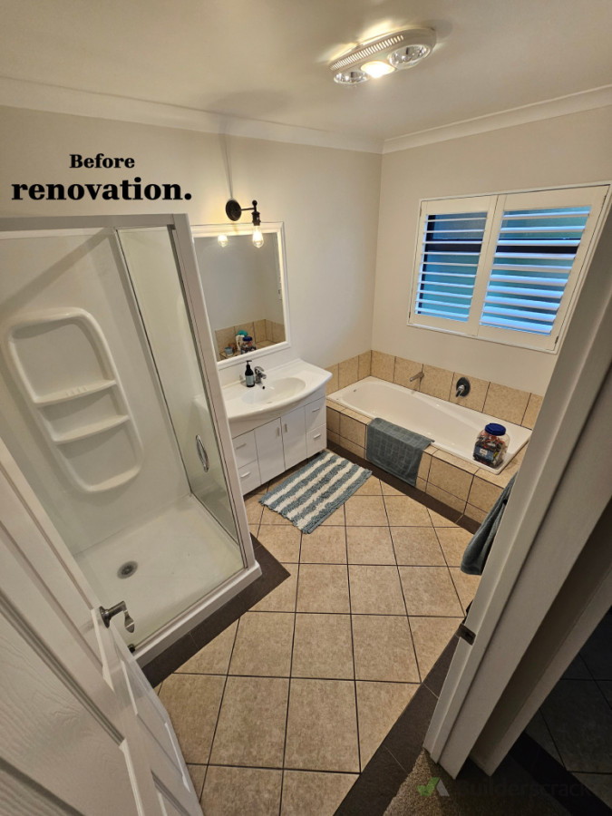 Bathroom refresh. (Before)