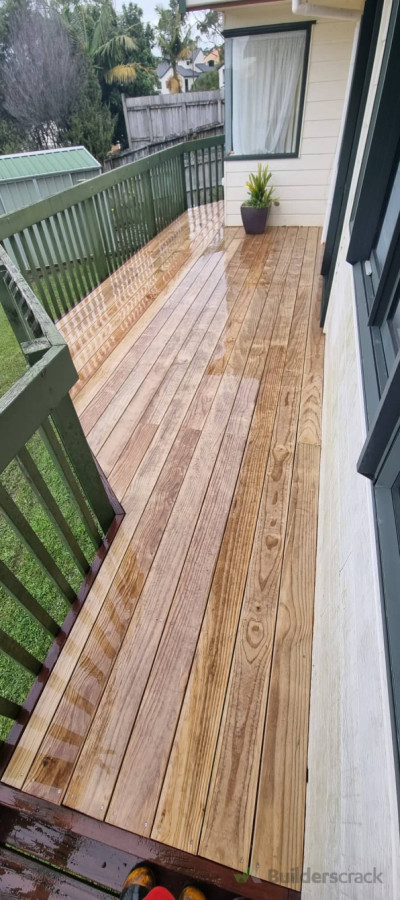 Replacement decking on existing framework.