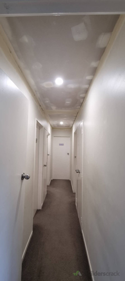 Hallway ceiling gib repair and plastering