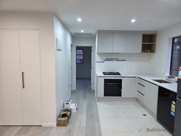 Kitchen spashback ready to be installed