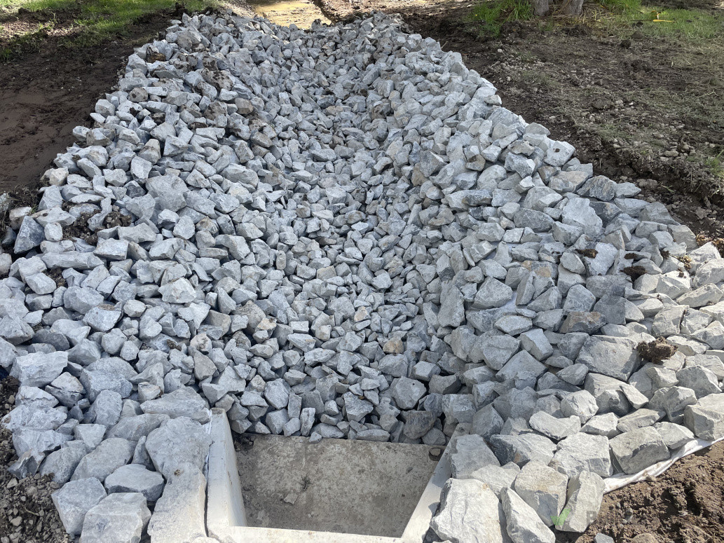 Wingwall Outlet to Swale Trench