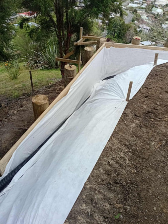 Fibre cloth and Nova coil for drainage