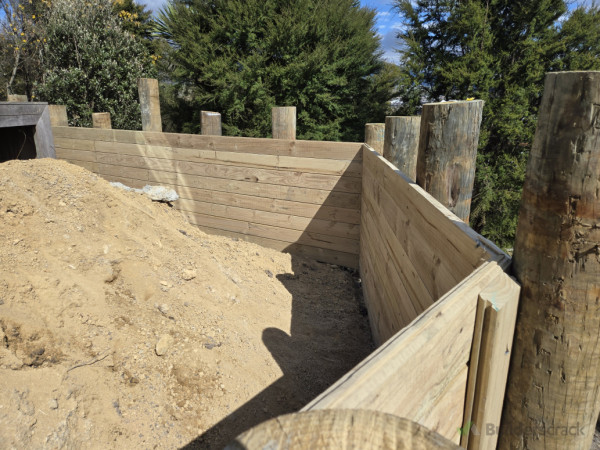 Retaining Wall ready for Fibre Cloth