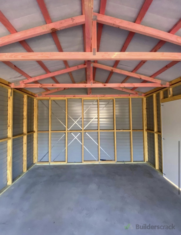 Inside completed garage