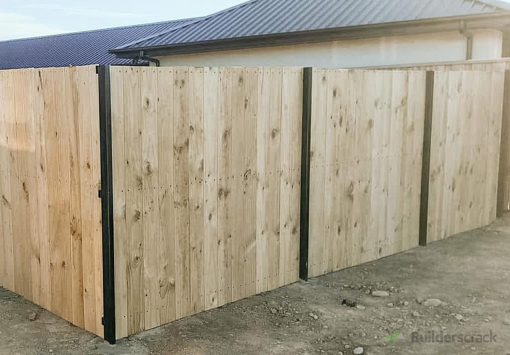 Natural Timber & Steel Fence